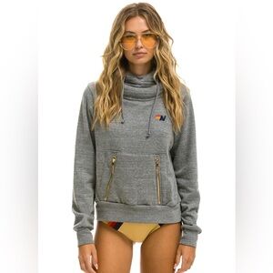 Aviator Nation NINJA PULLOVER HOODIE - HEATHER GREY